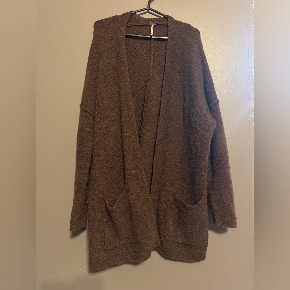 Free People Brown Cardigan Sweater